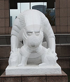 Stone lion sculpture 5