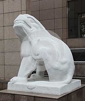 Stone lion sculpture 8