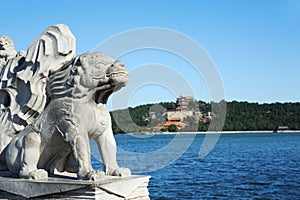 Stone lion in Summer palace