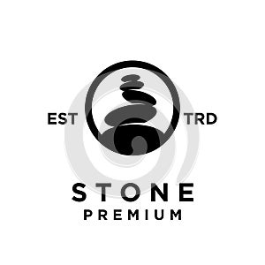 Stone logo icon design illustration