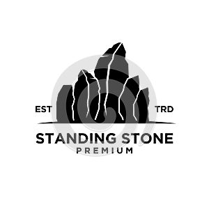 Stone logo icon design illustration