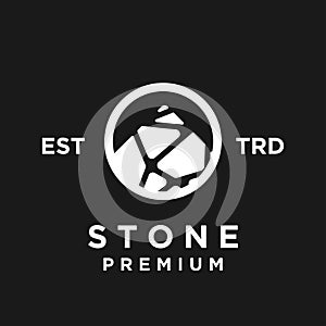 Stone logo icon design illustration