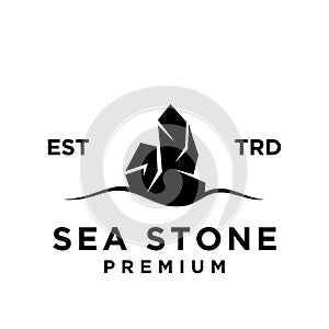 Stone logo icon design illustration