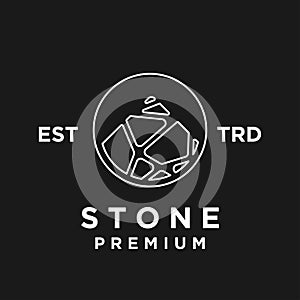 Stone logo icon design illustration