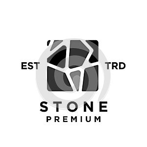 Stone logo icon design illustration