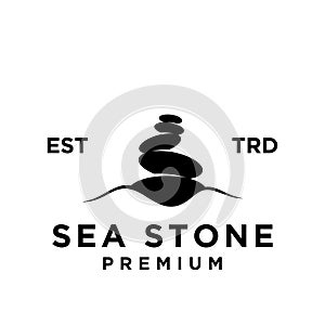 Stone logo icon design illustration