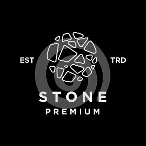 Stone logo icon design illustration