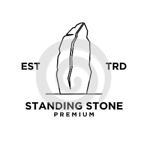 Stone logo icon design illustration