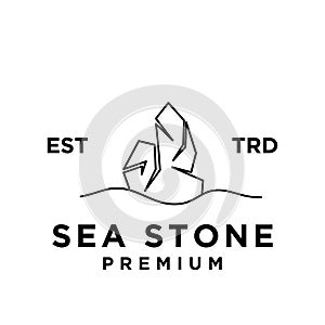 Stone logo icon design illustration