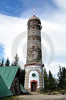 Stone lookout tower, Zlaty Chlum, Czech Republic
