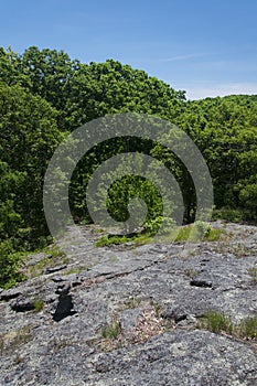 Stone man mountain iron trail summer in connecticut