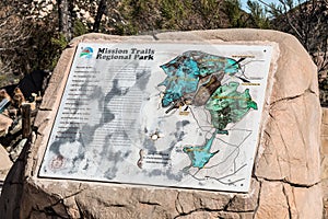 Stone Marker for Trail System at Mission Trails Regional Park