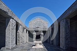 Stone mausoleum of Petar II Petrovic Njegos in Lovcen National Park in Montenegro