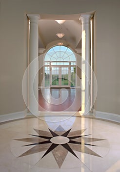 Stone medallion floor photo