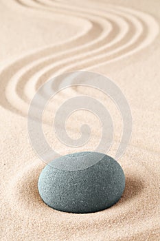 Stone meditation garden. Japanese zen concept for buddhism and mindfulness