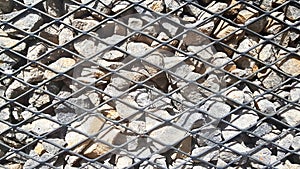 Stone and Metal Wall Cage