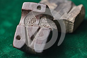 Stone mold for casting metal. Set of jewelry forms