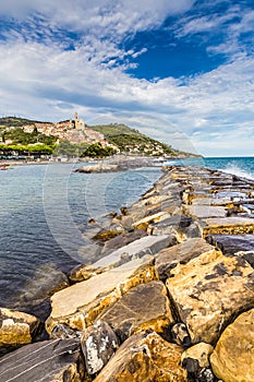 Stone Mole and Cervo During Sunset-Cervo,Italy