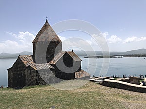 Stone monastery at Lake Sevan, Armenia