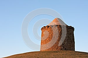 Stone monument on a hilltop