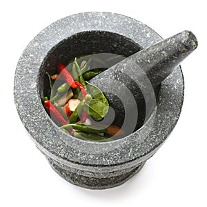 Stone mortar and pestle