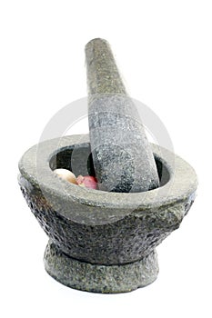 Stone mortar and pestle