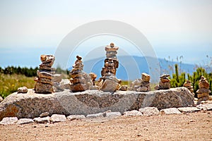 Stone mounds in National park Giant mountains