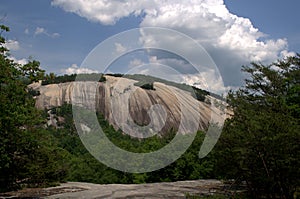 Stone Mountain With Clouds