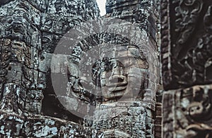 Stone murals and sculptures in Angkor wat, Cambodia