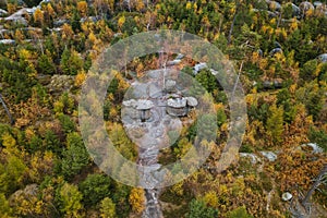 Stone mushroom in Adrspach-Teplice Nature park in Czech