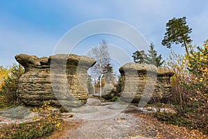 Stone mushroom in Adrspach-Teplice Nature park in Czech photo