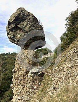 The stone mushroom in Piana Crixia, Savona, Italy