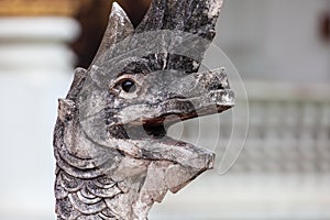 Stone Naga at Wat Phra Singh