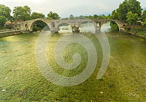 stone old bridge of Artas city Epirus Greece
