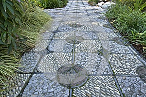 Stone Path in Chinese Garden