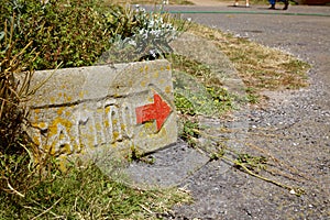 A stone Path signal photo