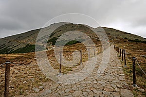 Stone path to Snezka