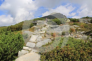 Stone path to the top of the mountain