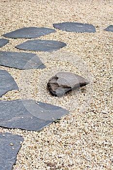 The Stone path in a Zen Garden