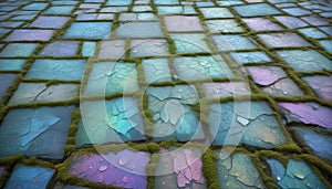 stone pavement with abstract pattern