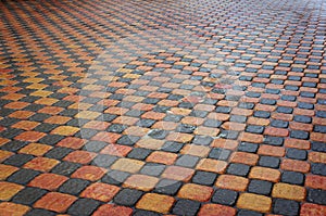 Stone pavement pattern.