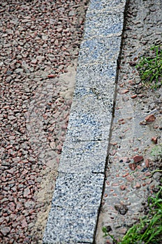 Stone pavement texture in perspective road surface