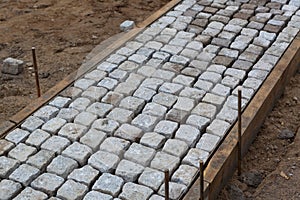 Stone pavers for walkway