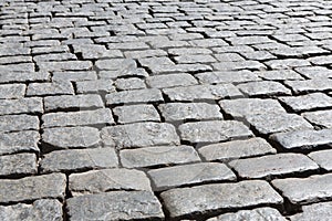 Stone paving texture. Abstract old pavement background.