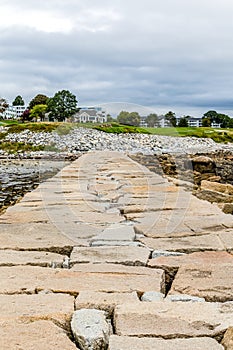 Stone Pier Toward House