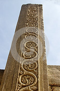 Stone Pillar at Rayara Gopura, Melukote