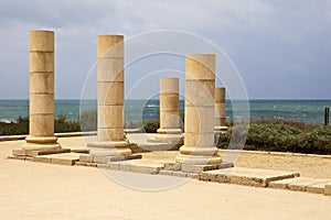 Stone Pillars At Caesaria