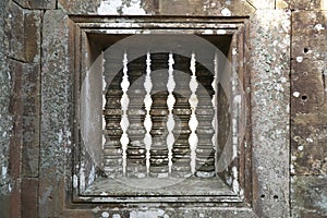 Stone pillars at Gopura 4 of Preah Vihear, Cambodia