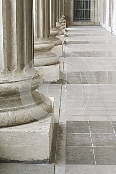 Stone Pillars outside the Parliament Law Building