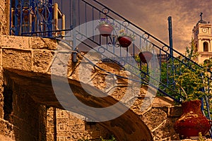 Stone Porch in Arabic Style